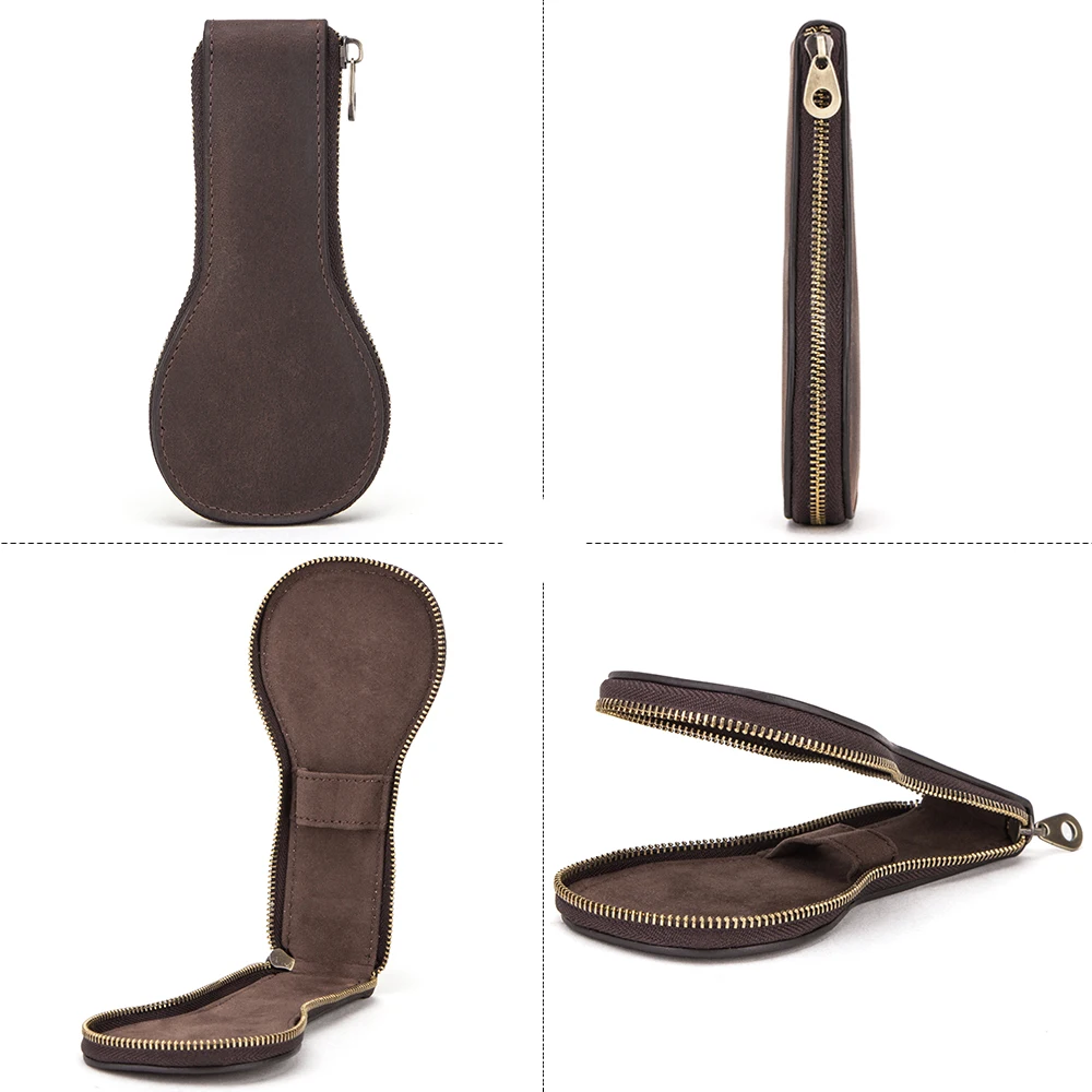 Vintage Coffee Leather Watch Case for Men 4 Vintage Coffee Leather Watch Case for Men - Image 4