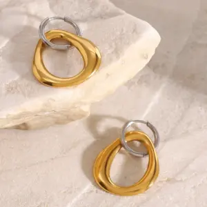 Gold Stainless Steel Irregular Earrings 10 A15ea95b5f2ee4352bec91bc59bd51b8al