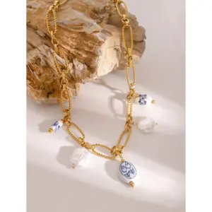 Stainless Steel Gold Necklace 47+5cm for Women 7 A175ebdc8a80440709c694fb3fb9d2bdeW