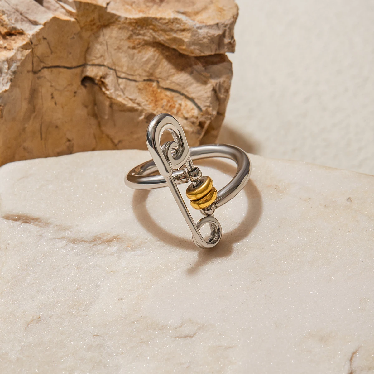 Stainless Steel Women's Skeleton Gold Ring 4 Stainless Steel Women's Skeleton Gold Ring - Image 4