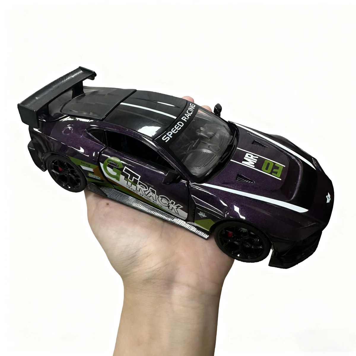 Purple Alloy Die-Cast Sports Car Model 1:22 Scale 1 Purple Alloy Die-Cast Sports Car Model 1:22 Scale