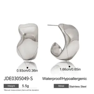 Modern Stainless Steel Gold Earrings JDE0305032 19 A20720cf209134dc3b449bd4ec5038fd4D