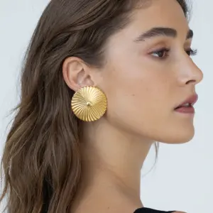 Stainless Steel Gold Earrings, 25mm Diameter 7 A216e0b243f25403eab06f114cac4f19es