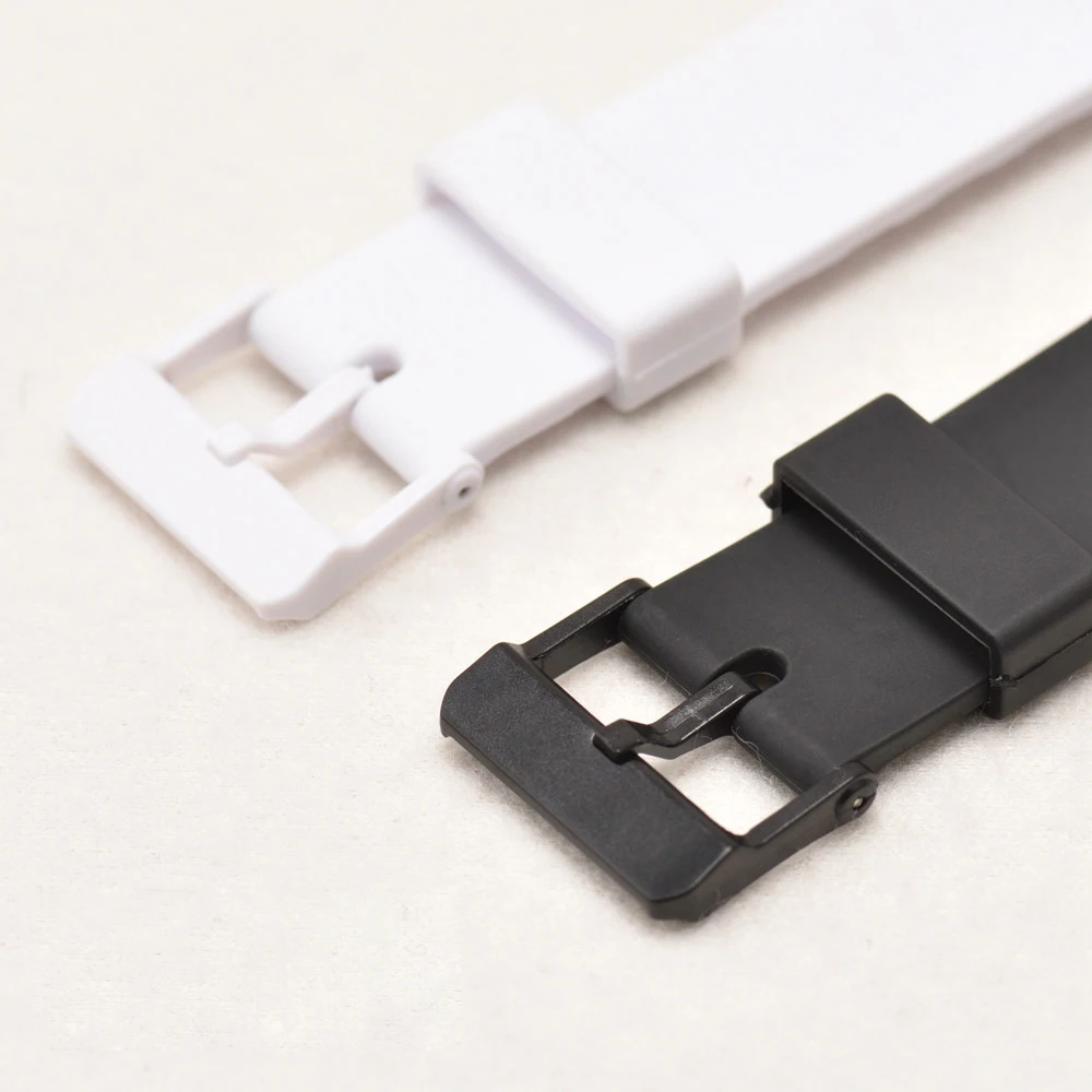 Black Rubber Watch Band for Casio LRW-200H 5 Black Rubber Watch Band for Casio LRW-200H - Image 5