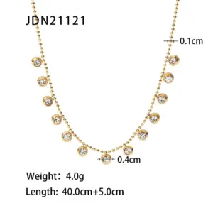Stainless Steel Zircon Insect Necklace for Women 15 A24be3fe3d80f4bd7ac165af569a44282Y