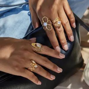 Stainless Steel Heart-Shaped Zirconia Ring 12 A27b2193cc01641a69aab9aee6ca56cb1c