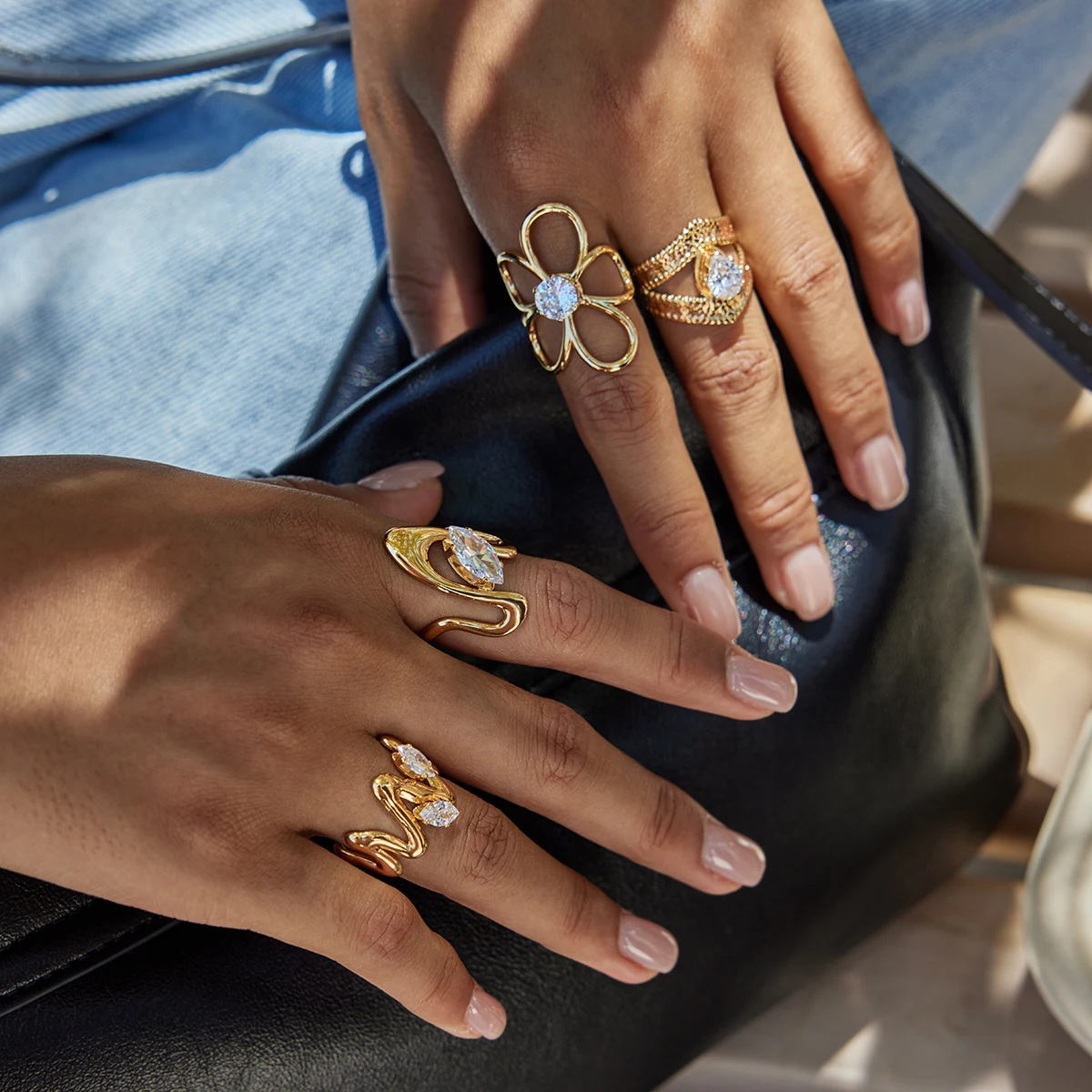 Stainless Steel Heart-Shaped Zirconia Ring 3 Stainless Steel Heart-Shaped Zirconia Ring - Image 3