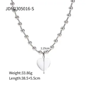 Elegant Stainless Steel Gold Heart Necklace 17 A2b3b3299b56e48539121a3edc0338a14o