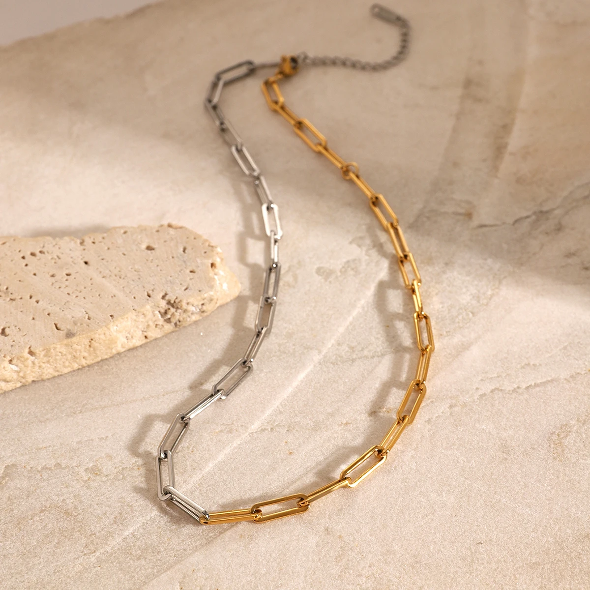 Elegant Stainless Steel Gold Necklace for Women 5 Elegant Stainless Steel Gold Necklace for Women - Image 5