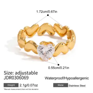 Stainless Steel Friendship Ring with Zirconia 19 A2c8e56882a414f46a361a3b7a7c05d5cj