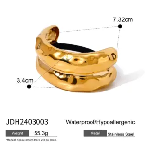 Gold Stainless Steel Double Arch Hair Pin JDH2403002 18 A30a140fea599422d84c8e26da03924eej