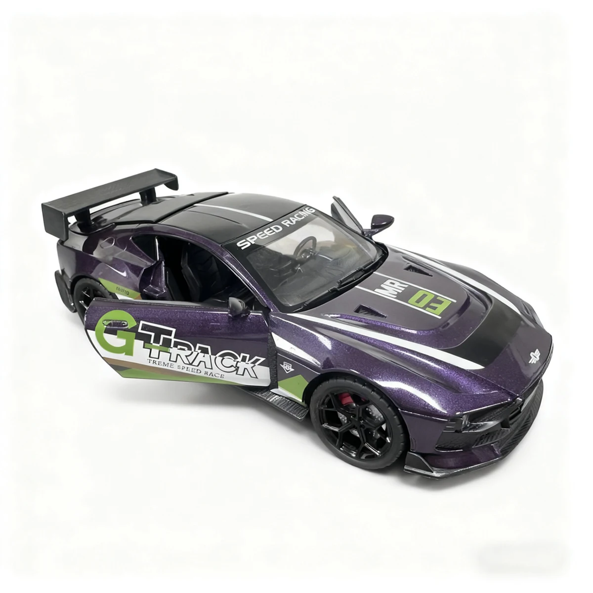 Purple Alloy Die-Cast Sports Car Model 1:22 Scale 3 Purple Alloy Die-Cast Sports Car Model 1:22 Scale - Image 3