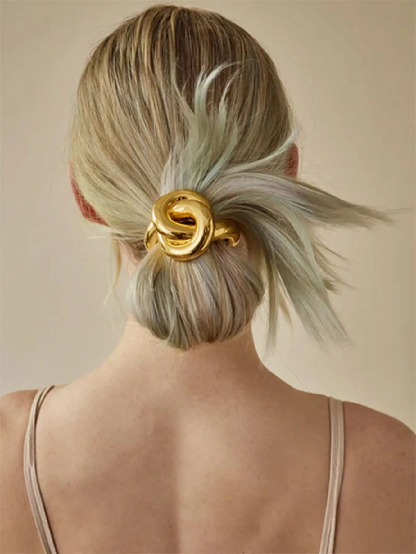 Gold Stainless Steel Knot Barrette 3 Gold Stainless Steel Knot Barrette - Image 3