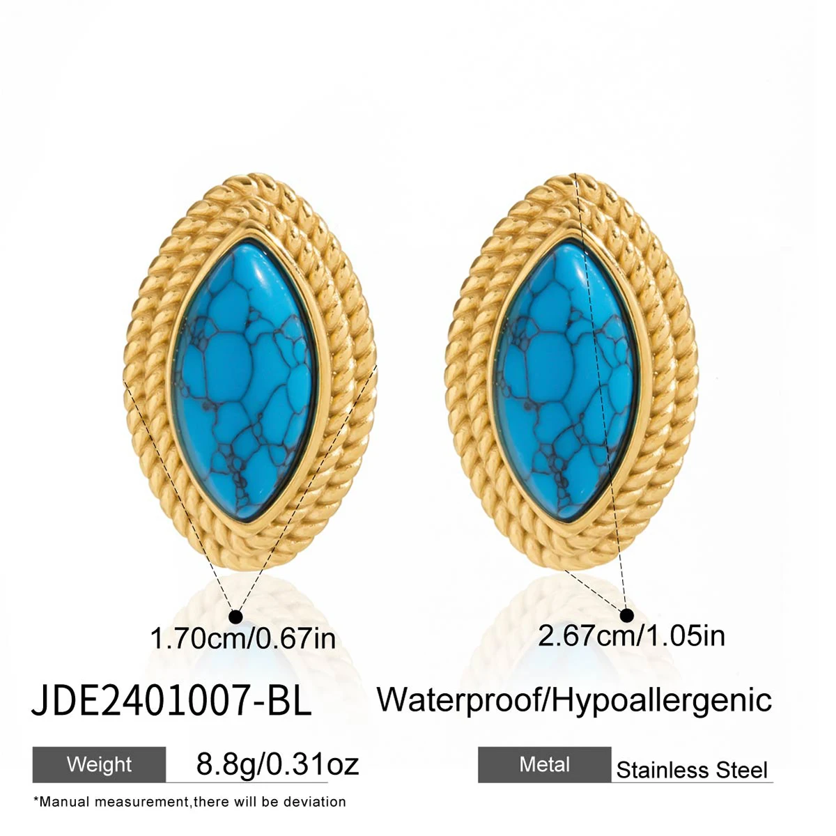 Hypoallergenic Stainless Steel Teardrop Earrings 7 Hypoallergenic Stainless Steel Teardrop Earrings - Image 7