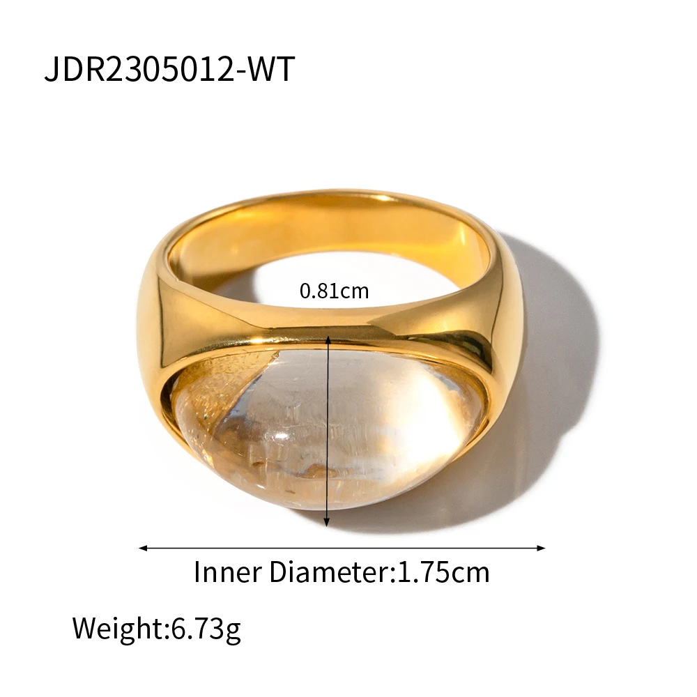 Retro-Inspired PVD Gold Stainless Steel Ring 5 Retro-Inspired PVD Gold Stainless Steel Ring - Image 5