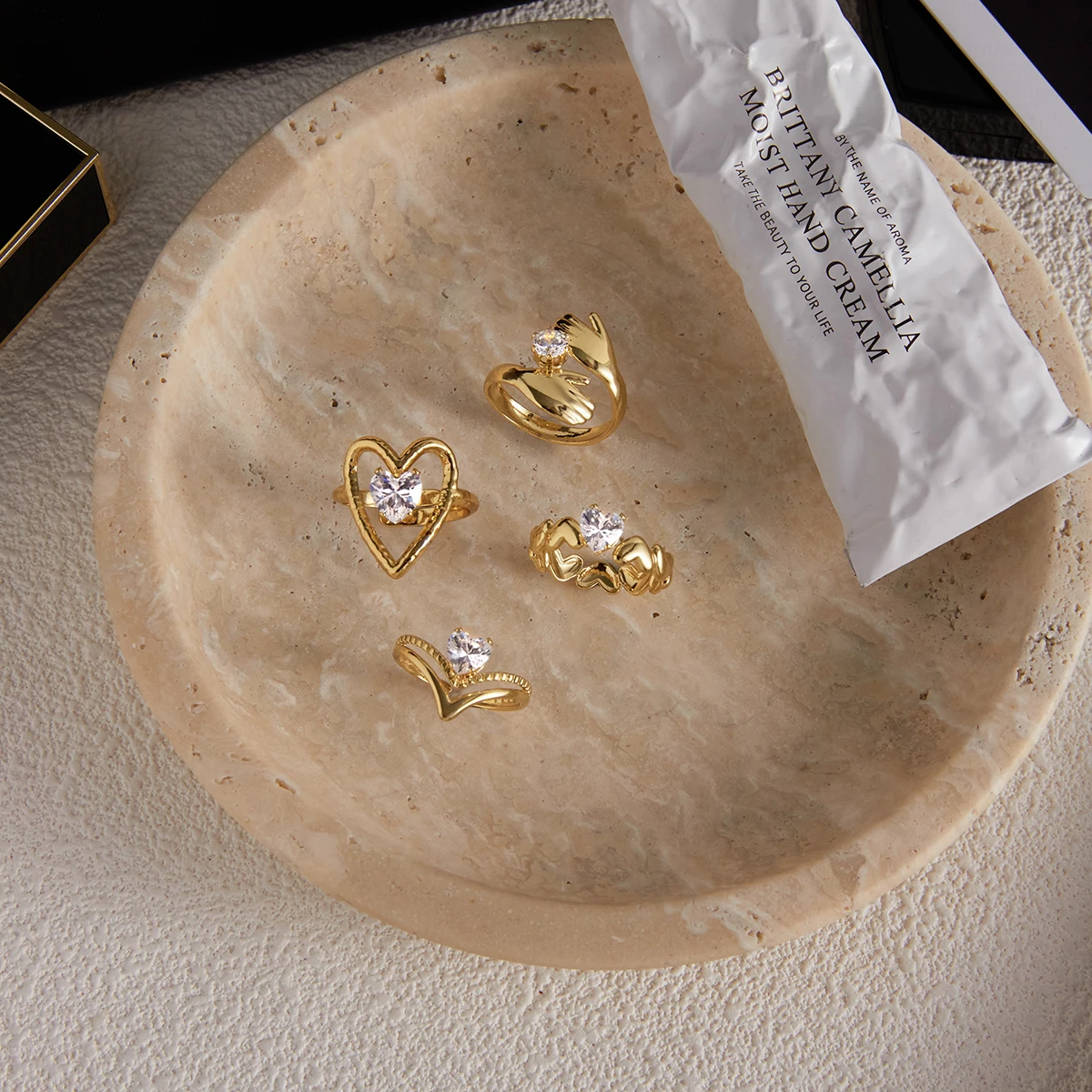 Stainless Steel Friendship Ring with Zirconia 6 Stainless Steel Friendship Ring with Zirconia - Image 6