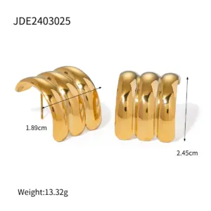 Luxury Gold-Stainless Steel Earrings Model JDE2312091 17 A4078e9410d0043fcbc4add329c38f4faW 2