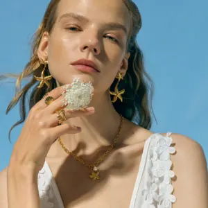 Stainless Steel Gold Starfish Earrings for Women 9 A4613c60686fa49f4954446f32f21bde9T