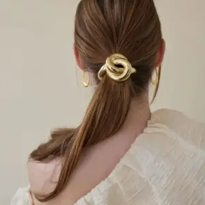 Gold Stainless Steel Knot Barrette 11 A47cd63850a09452998de7ff669d82d04i