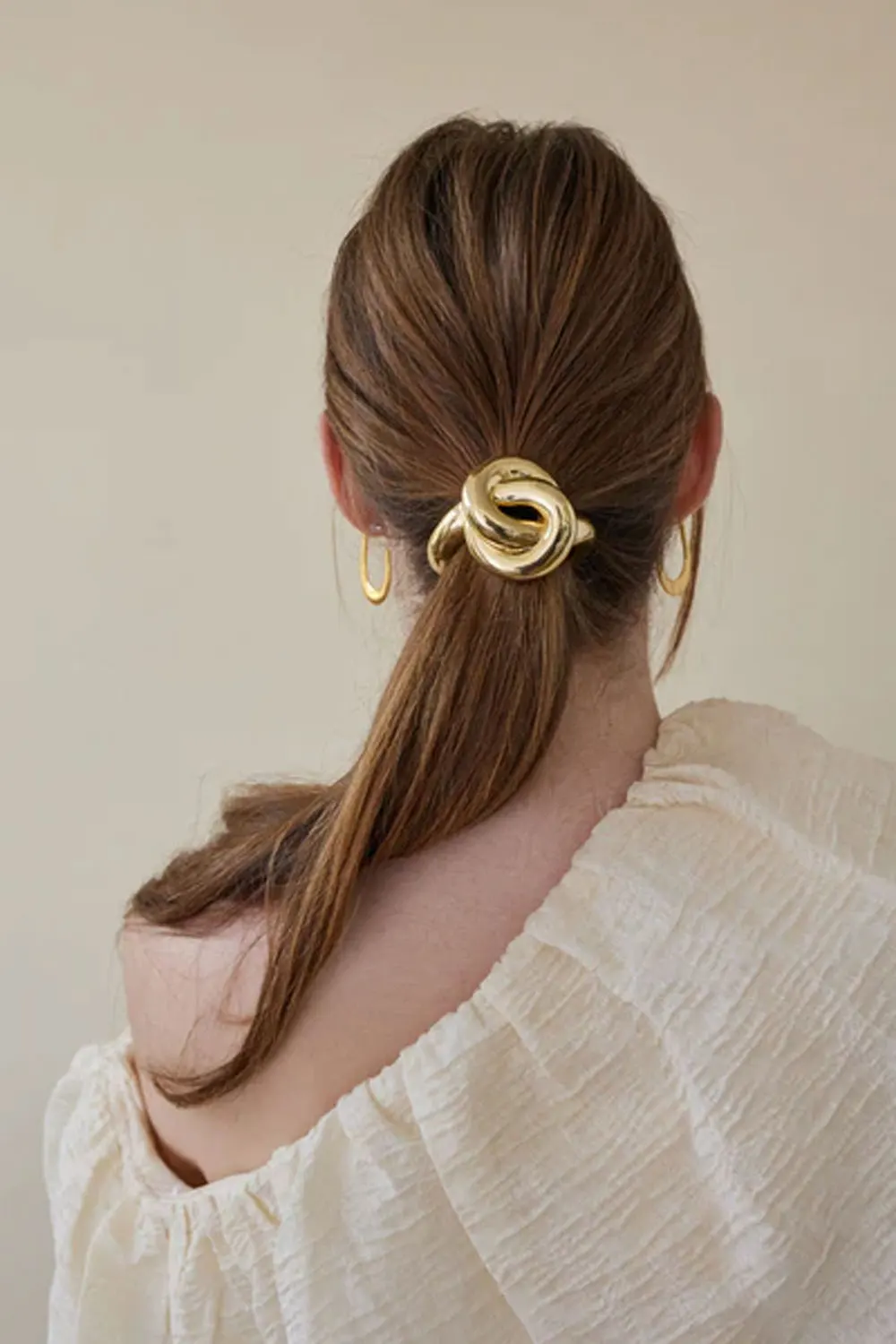 Gold Stainless Steel Knot Barrette 2 Gold Stainless Steel Knot Barrette - Image 2