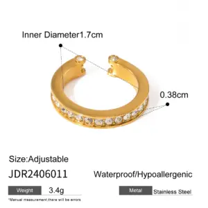 Elegant Gold Stainless Steel Women's Ring JDR2406011 16 A48e13a039aca4ad4a2c889848c34a5bbK