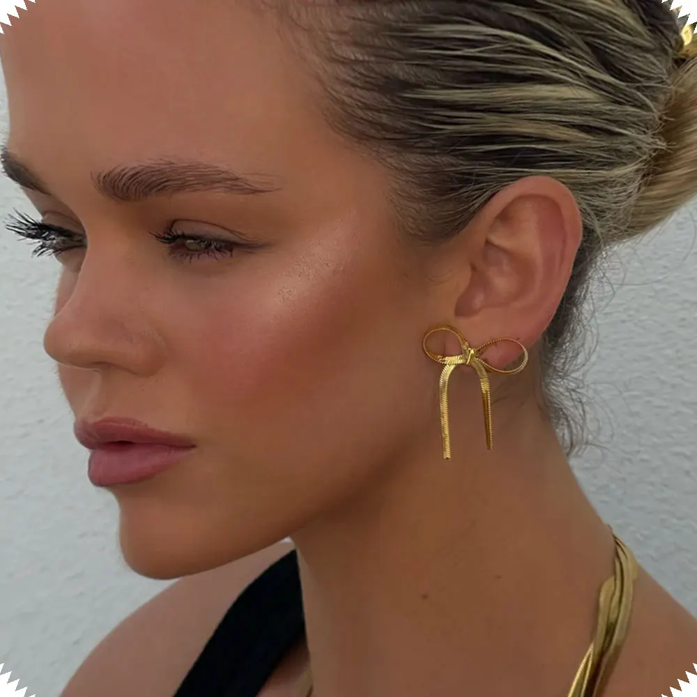 Elegant Gold Stainless Steel Earrings JDEW2312023 2 Elegant Gold Stainless Steel Earrings JDEW2312023 - Image 2