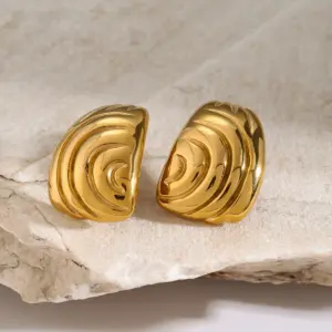 Stainless Steel Geometric Gold Earrings 9 A52420b487ae14af4a0b9b8d277debdd9n