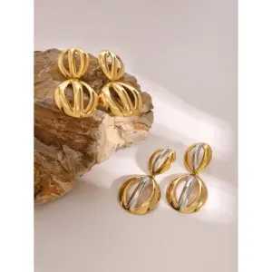 Stainless Steel Gold Hoop Earrings 19mm 11 A533b93891f84406ba69ba76c08091cb4Y