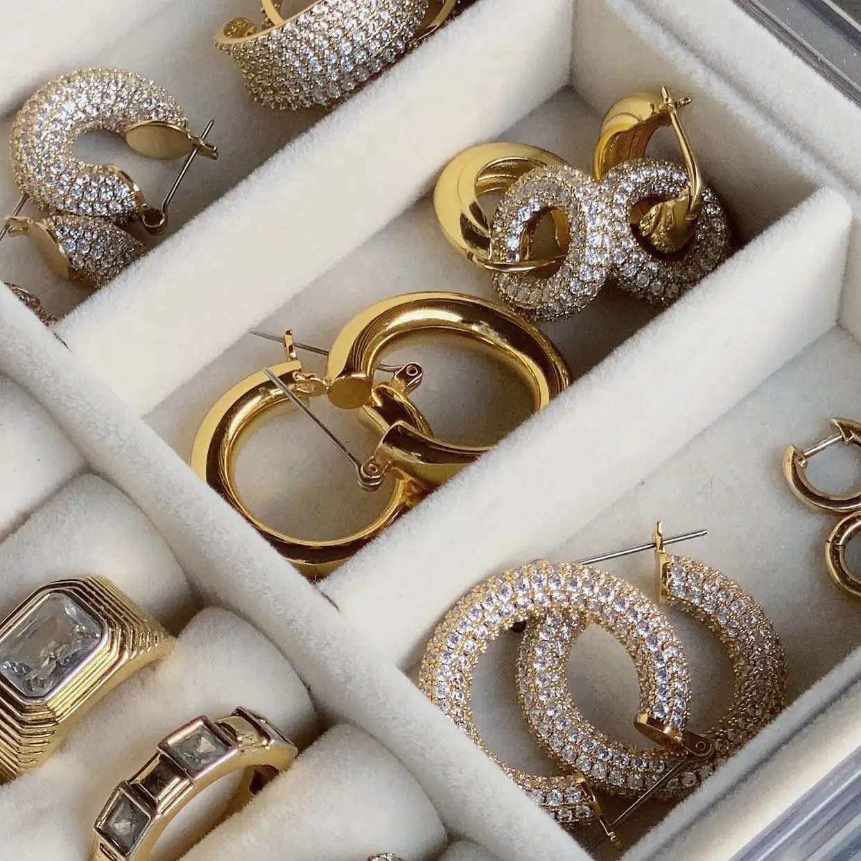 Stainless Steel Geometric Hoop Earrings Collection 2 Stainless Steel Geometric Hoop Earrings Collection - Image 2