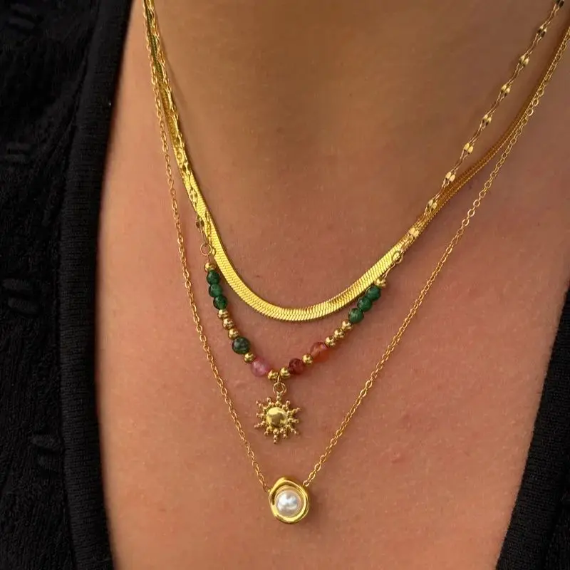 Stainless Steel Sun Necklace for Women 2 Stainless Steel Sun Necklace for Women - Image 2