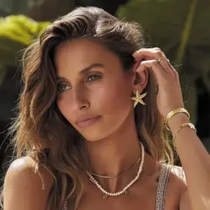 Gold Stainless Steel Starfish Earrings 11 A57bc2e67762245e68cb5b55316bc40b5X