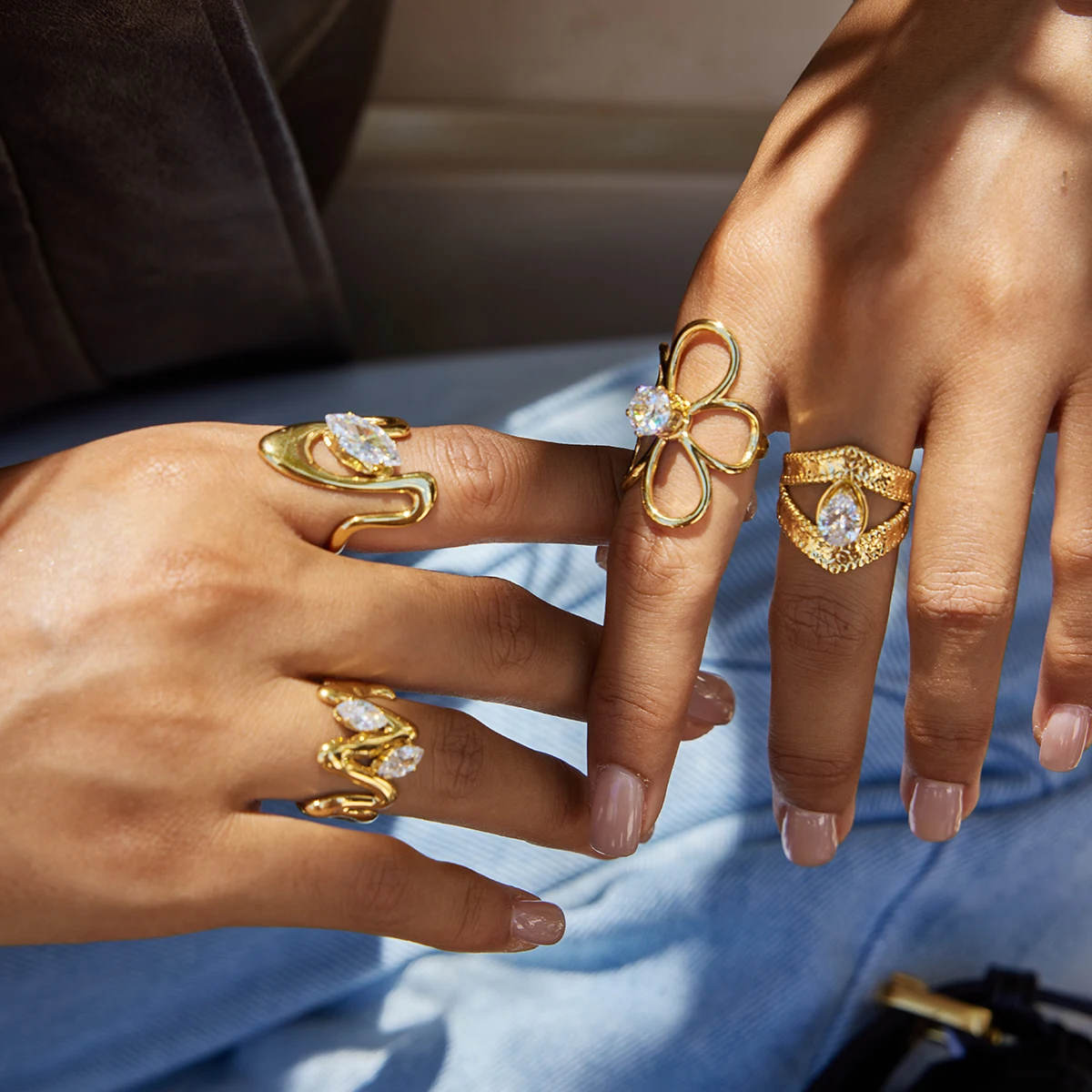 Stainless Steel Heart-Shaped Zirconia Ring 2 Stainless Steel Heart-Shaped Zirconia Ring - Image 2