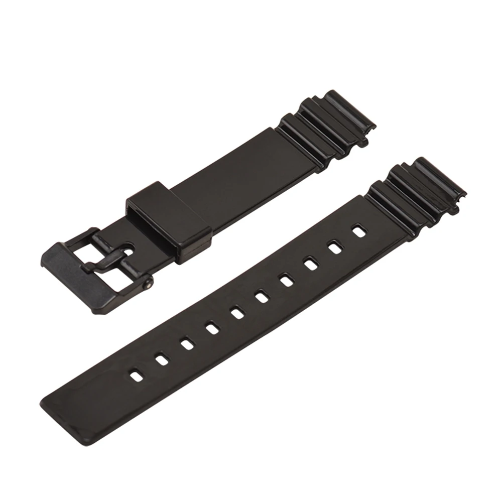 Black Rubber Watch Band for Casio LRW-200H 4 Black Rubber Watch Band for Casio LRW-200H - Image 4