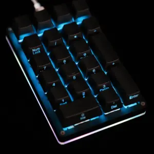 YMDK 21-Key Blue Shine-Through Keycap Set