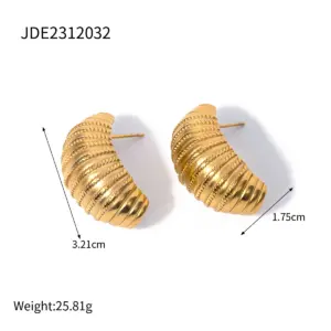 Stainless Steel PVD Gold Earring for Women 11 A5ef3ad4890bb4da98046a8978e4d0531x