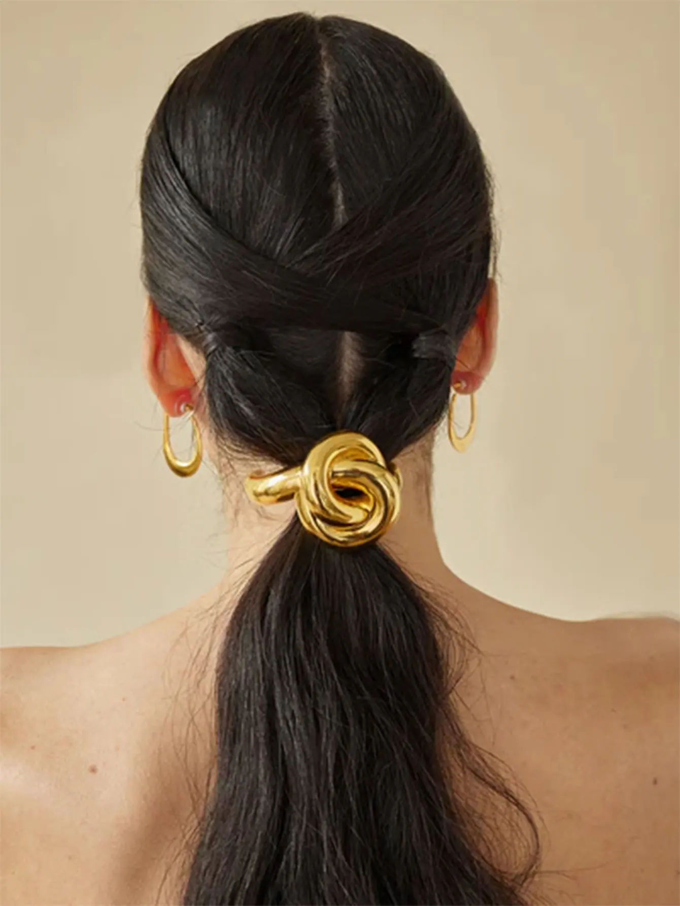 Gold Stainless Steel Knot Barrette 4 Gold Stainless Steel Knot Barrette - Image 4
