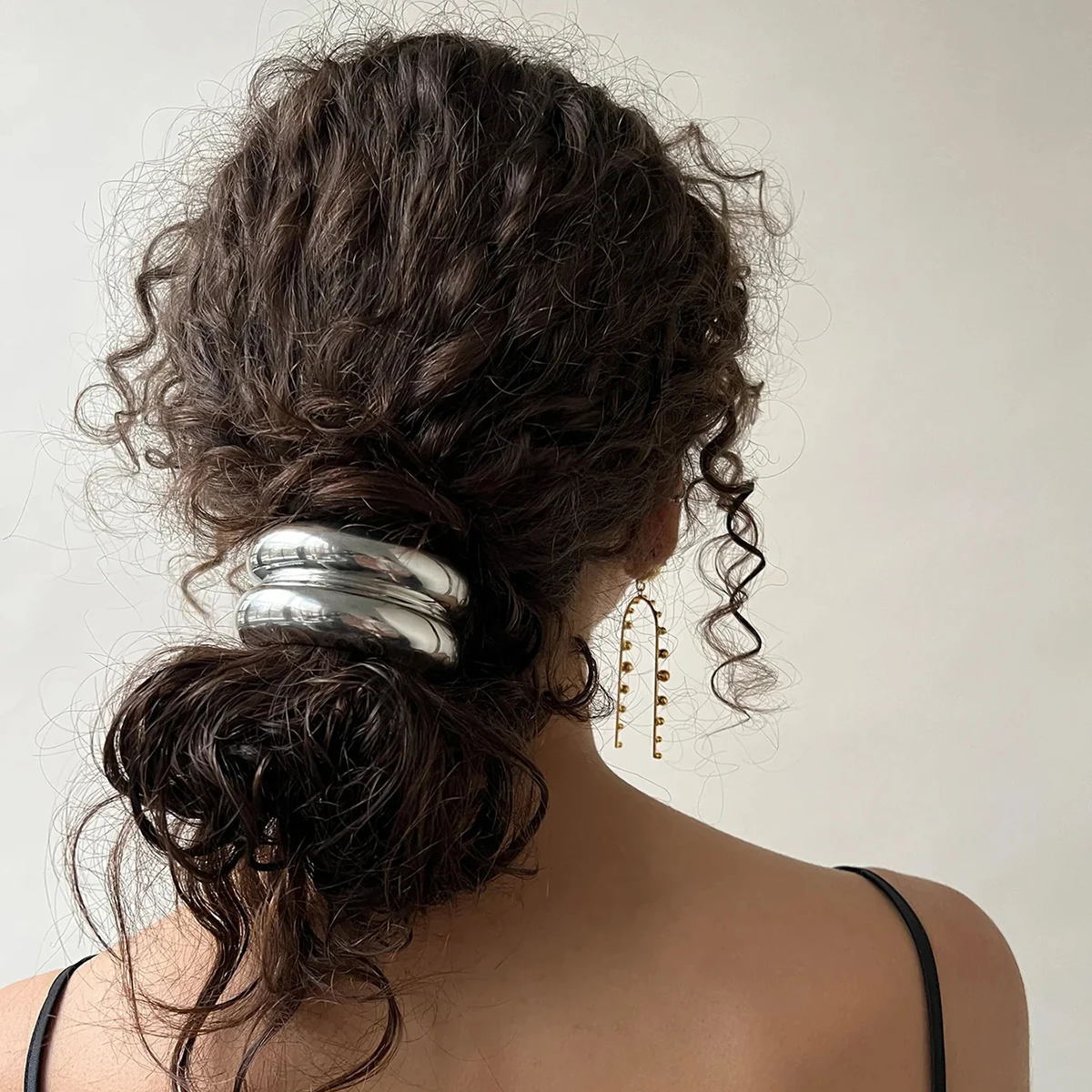 Gold Stainless Steel Double Arch Hair Pin JDH2403002 5 Gold Stainless Steel Double Arch Hair Pin JDH2403002 - Image 5