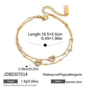 Elegant Gold-Tone Stainless Steel Beaded Bracelet 15 A64579f68887f47849c594abeb2adec1bo