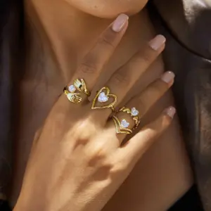 Stainless Steel Friendship Ring with Zirconia 11 A6544b1718f6a48acb4021b1d5a406ef6D