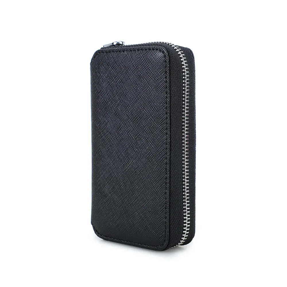 Black Leather Watch Organizer Pouch for 2 Watches 7 Black Leather Watch Organizer Pouch for 2 Watches - Image 7