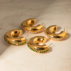 Geometric Stainless Steel Gold Earrings for Women 10 A6aedd77ce74541e1bb1c8abe76b1b989A