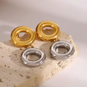 Stainless Steel Circular Earrings for Women 11 A6b3d51cc9d9a4c7eae7e9cae6f546b2dF