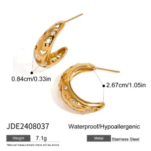 Celestial Stainless Steel Crescent Earrings 12 A6da2eb2e830f48eea4818e002362d6c3Q