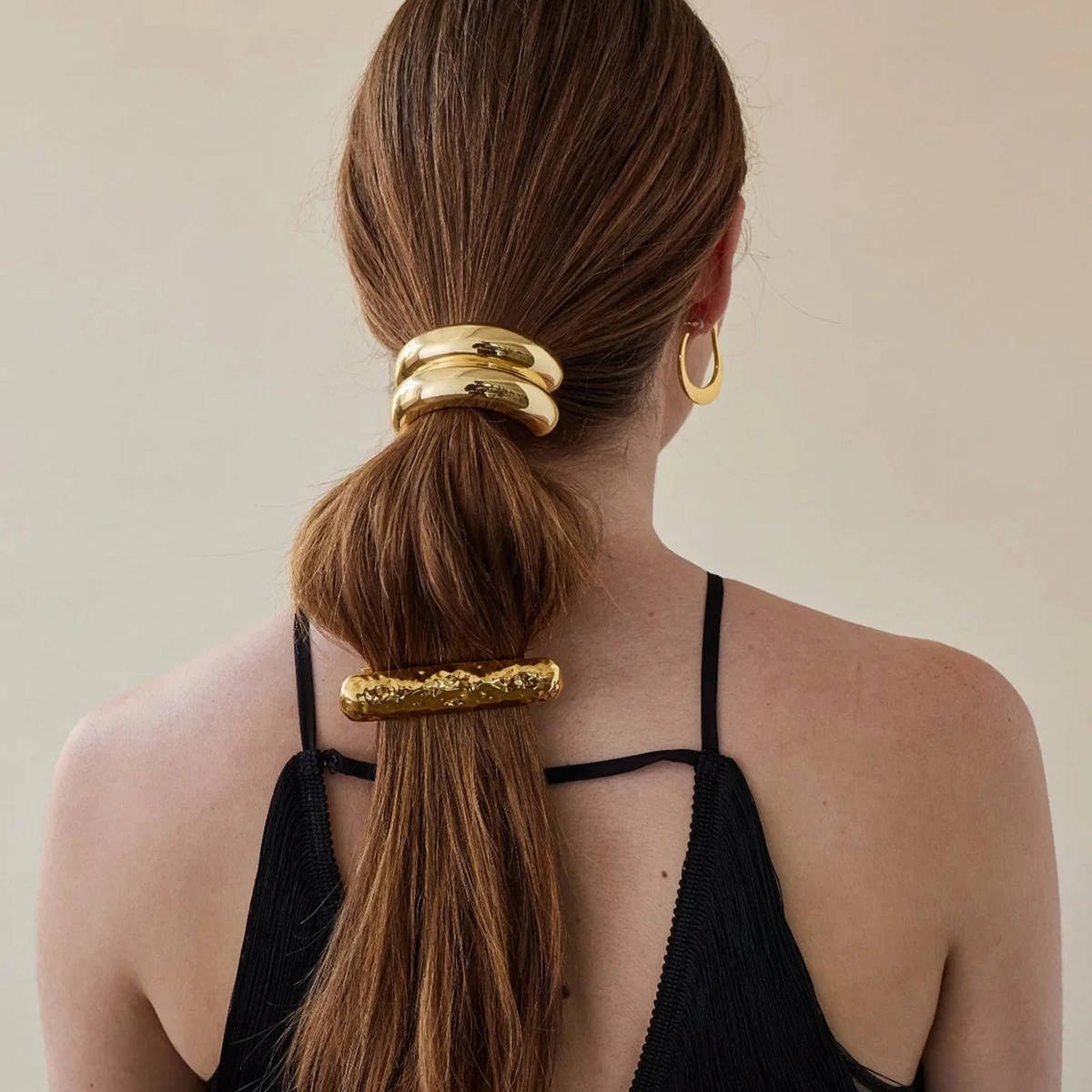 Gold Stainless Steel Hair Accessories Collection 3 Gold Stainless Steel Hair Accessories Collection - Image 3