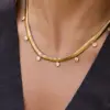 Elegant Gold Stainless Steel Necklace for Women