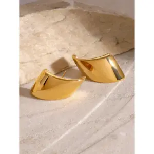Stainless Steel Gold-Trapezoidal Earrings for Women 9 A7438334c8319453fb2c52bf4c0230ddd8