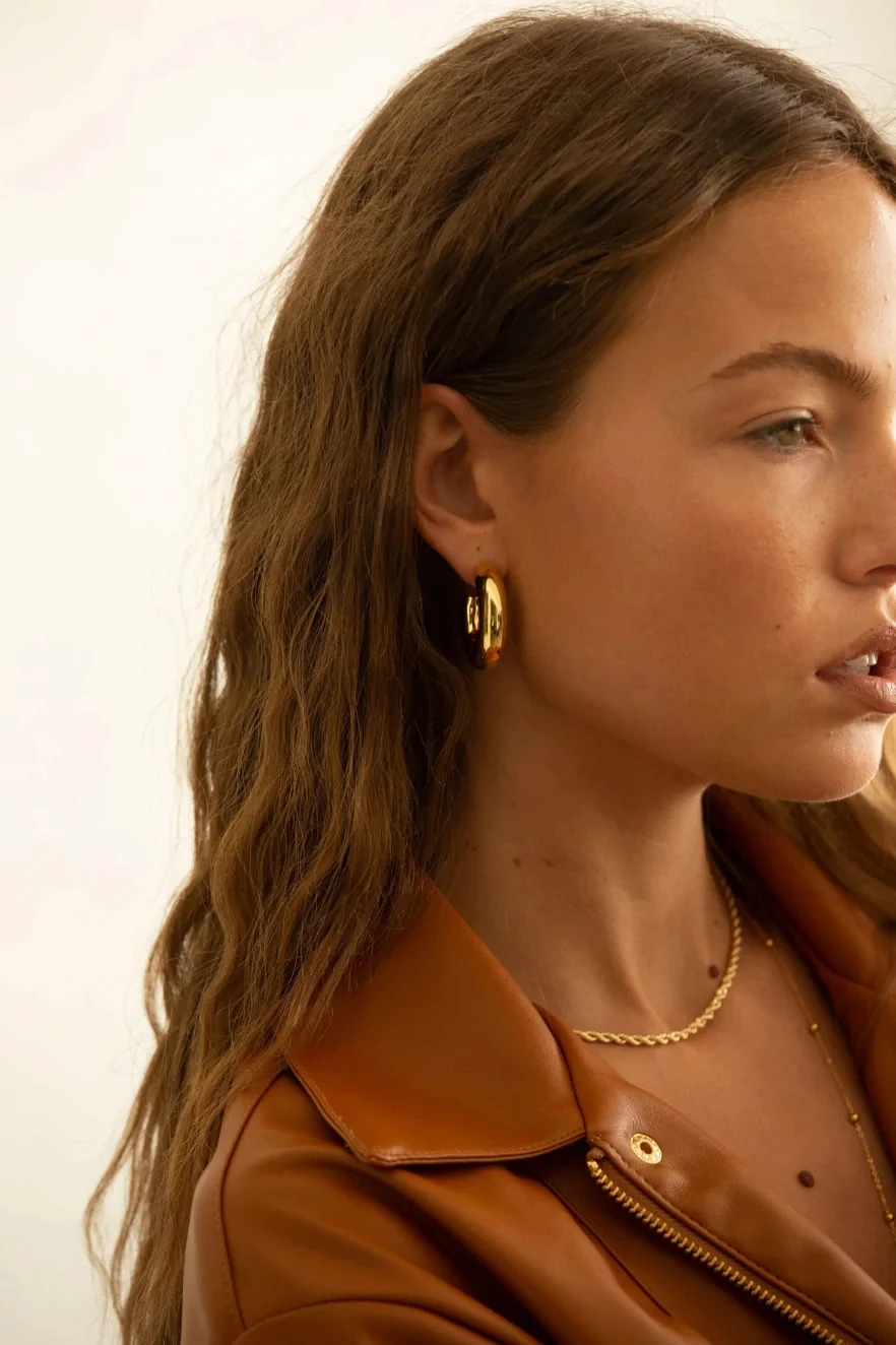 Stainless Steel Geometric Hoop Earrings 4 Stainless Steel Geometric Hoop Earrings - Image 4