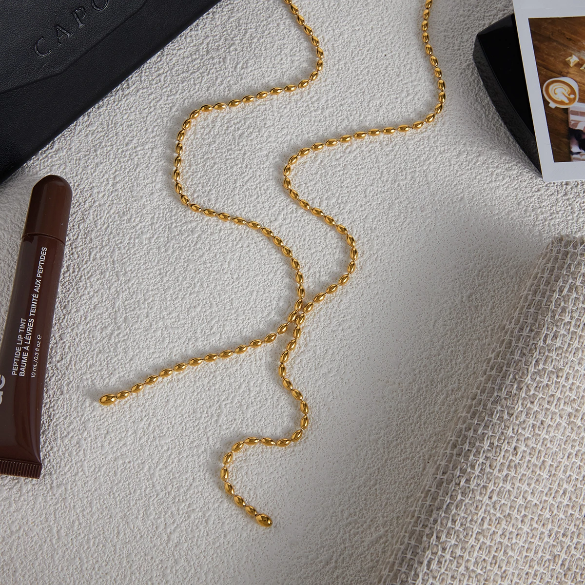 Stainless Steel Gold Y-Shaped Necklace 6 Stainless Steel Gold Y-Shaped Necklace - Image 6