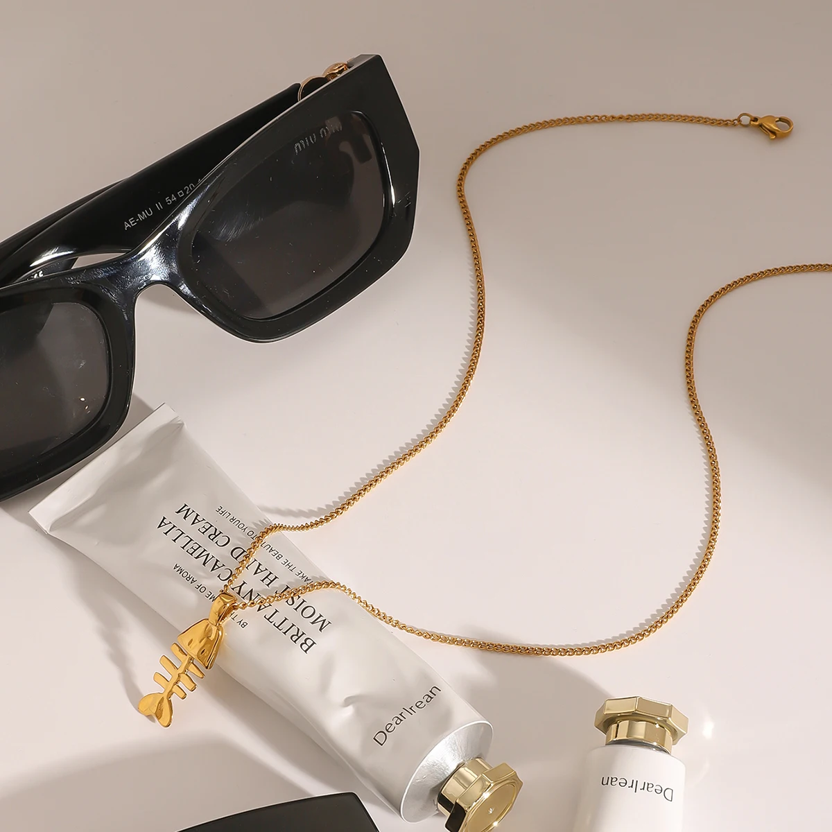 Stainless Steel Fishbone Pendant Necklace 4 Stainless Steel Fishbone Pendant Necklace - Image 4