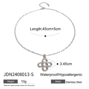 Stainless Steel Floral Pendant Necklace 13 A7a06006763cb46ccb35d5b40031f824bg